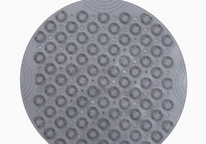Anti Mold Bath Rug Shower Mat Round Bathroom Mat Anti Mold Bath Mats Bpa-free Slip Mat with Suction Cups and Drainage Holes for Bathrooms