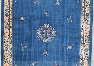 Antique Blue oriental Rug Antique Peking Chinese oriental Rug 9’1” X 11’7” 7881