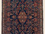 Antique Blue oriental Rug Antique Persian Manchester Kashan Indigo Floral Decorative