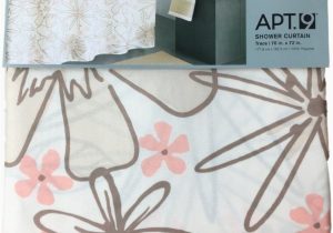 Apt 9 Bath Rugs Apt 9 Pretty Peach & Brown Flower Trace Fabric Shower Curtain Floral Bath Walmart