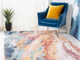 Aqua and orange area Rugs Arayah Abstract orange/aqua/beige area Rug