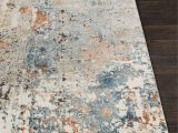 Aqua and orange area Rugs Surya Pune 2 X 3 Burnt orange Indoor Abstract Industrial area Rug …