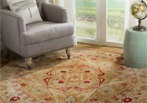 Area Rug Cleaning Tyler Tx Safavieh Anatolia Tyler Traditional Wool area Rug, Strawberry/ivory, 4′ X 4′ Round