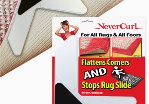 Area Rug Corners Curl Up Nevercurl 4pk Rug Corner Grippers – Instantly Flattens Rug Corners Stops Rug Slipping, Stiff Layer Prevent Curling, Renewable Rug Gripper Sticky Gel, …