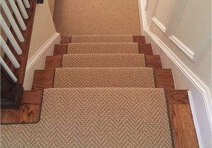 Area Rug for Stair Landing Install Of Herringbone Patterned Carpet On Steps and Landing