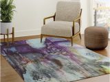 Area Rug On Carpet Living Room Purple Abstract Artwork On area Rug Carpet Watercolor original …