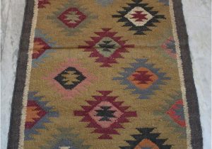Area Rugs 30 X 48 Turkish Wool Jute Kilim Vintage area Carpet Anatolian Kilim