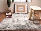 Area Rugs 4×6 Home Depot Super area Rugs Serene Silky Faux Fur Fluffy Shag Rug Gray 4′ X 6 …