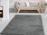 Area Rugs at Rooms to Go Living Room Rug High Pile Super soft Shaggy Pile soft Colour Light Grey Size: 80 Cm Round
