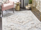 Area Rugs Beige and Gray Mark&day area Rugs, 5×7 Baflo Traditional Tan area Rug, Brown / Beige / Gray Carpet for Living Room, Bedroom or Kitchen (5’2″ X 7′)