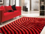 Area Rugs Black and Red Amazing Rugs 3d Shaggy 8 X 11 Black/red Indoor solid area Rug In …