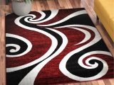 Area Rugs Black and Red Collingwood Abstract Red/black/white area Rug
