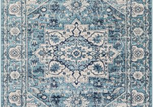 Area Rugs by Bungalow Rose Leaver Floral Teal Navy area Rug