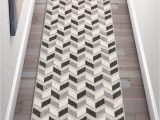 Area Rugs for High Traffic areas Well Woven Maui Grey Indoor Outdoor Chevron area Rug 2×7 2 3" X 7 3" Runner High Traffic Stain Resistant Modern Geometric Carpet