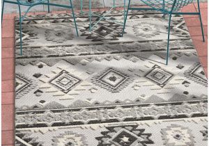 Area Rugs for High Traffic areas Well Woven Tuscon Grey Indoor Outdoor southwestern area Rug 5×7 5 3" X 7 3" High Traffic Stain Resistant Geometric Medallion Carpet