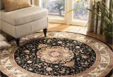 Area Rugs Free Shipping and Returns Round Traditional oriental Black area Rug **free Shipping**