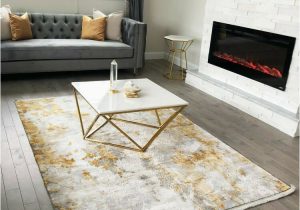 Area Rugs Gold and Gray 5×7 Contemporary area Rug White Gold Gray Ebay