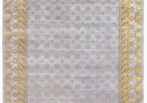 Area Rugs Gold and Gray Exquisite Rugs Khotan Hand Knotted 5017 Gray Gold area Rug