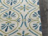 Area Rugs Green and Cream Terra Collection Hand Tufted area Rug In Cream Blue