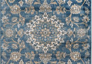 Area Rugs Made to Size Madison Collection 405 Vintage Distressed oriental Persian Blue area Rug Clearance soft and Durable Pile Size Option 7 4 X 10 6