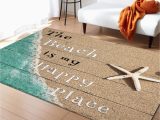 Area Rugs Near My Location area Rug the Beach is My Happy Place Starfish Floor Carpet Low Pile Non-slip Indoor area Rugs for Dining Room Entryway Foyer Living Room Bedroom,60×82 …