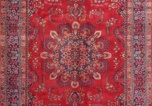Area Rugs On Sale for Black Friday Black Friday Deal Vintage Red & Navy Blue Floral Mashad oriental Handmade area Rug Medallion Carpet 7×9 Walmart