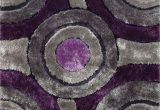 Area Rugs Purple and Gray 2 Piece Set