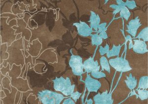 Area Rugs Teal and Brown Noble House Dahlia Brown & Turquoise area Rug