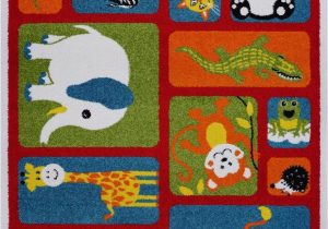 Area Rugs with Animals On them Adorable Animals Red area Rug