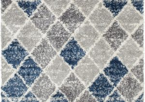 Area Rugs with Blue and Gray Roush Geometric Shag Blue Gray area Rug