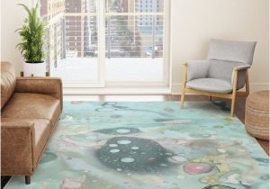 Area Rugs with Blue In them Blue Watercolor Artwork On Carpet area Rug for Bedroom Living …