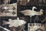 Area Rugs with Deer On them Carpet King Cabin Style area Rug Fish Duck & Deer Wildlife Country Lodge Design 383 5 Feet 2 Inch X 7 Feet 3 Inch