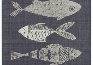 Area Rugs with Fish On them Hiram Fish Gather Navy Indoor Outdoor area Rug In 2020