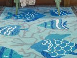 Area Rugs with Fish On them Pany C Loop Hooked Go Fish area Rugs