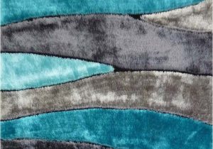 Area Rugs with Grey and Turquoise Gray and Blue Abstract 8×11 Rug