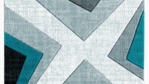 Area Rugs with Grey and Turquoise Zonia Geometric Turquoise Black Gray area Rug