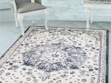 Area Rugs with Non Skid Backing Details About Navy Vintage Medallion oriental Transitional area Rug Non Slip Latex Backing