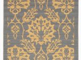 Area Rugs with Non Skid Backing Rubber Backed Non Skid Non Slip Gold & Gray Color Floral Design area Rug