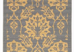 Area Rugs with Non Skid Backing Rubber Backed Non Skid Non Slip Gold & Gray Color Floral Design area Rug