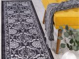 Area Rugs with Non Slip Backing Antep Rugs Casa Azul Collection Geometric Floral Non Skid Non Slip Low Profile Pile Rubber Backing Indoor area Rug Grey 1 8" X 4 11"