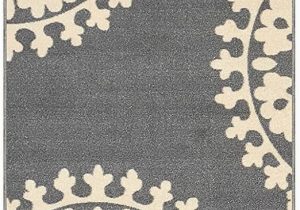 Area Rugs with Waterproof Backing Qute Home European Medallion Non Slip Rubber Backed area Rugs & Runner Rug Grey Ivory 2 Ft X 6 Ft Runner Rug