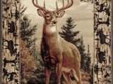 Area Rugs with Wildlife theme Wildlife Border Whitetail Deer Buck Cabin Lodge area Rug 3