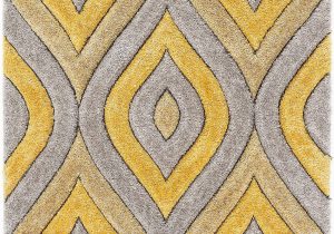 Area Rugs with Yellow Accents Well Woven Moira Yellow Geometric Trellis Thick soft Plush 3d Textured Shag area Rug 5×7 5 3" X 7 3"