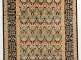 Art Deco Style area Rugs 8 X 11 Coral Black Ikat Rug