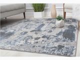 Astor Vintage Sapphire Blue Gray area Rug astor Abstract Gray area Rug