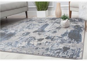 Astor Vintage Sapphire Blue Gray area Rug astor Abstract Gray area Rug