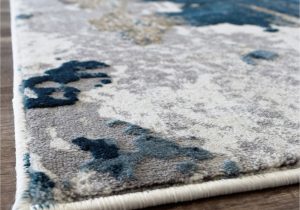 Astor Vintage Sapphire Blue Gray area Rug astor Transitional Abstract Blue and Ivory Rug