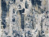 Astor Vintage Sapphire Blue Gray area Rug astor Transitional Abstract Blue and Ivory Rug