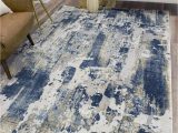 Astor Vintage Sapphire Blue Gray area Rug Cosmoliving by Cosmopolitan astor Sapphire Blue Abstract Transitional area Rug 2’x8′