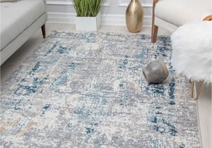 Astor Vintage Sapphire Blue Gray area Rug Rugs America astor Ad90b Blue Luxe Transitional Abstract Gray area Rug, 2’6″x8′